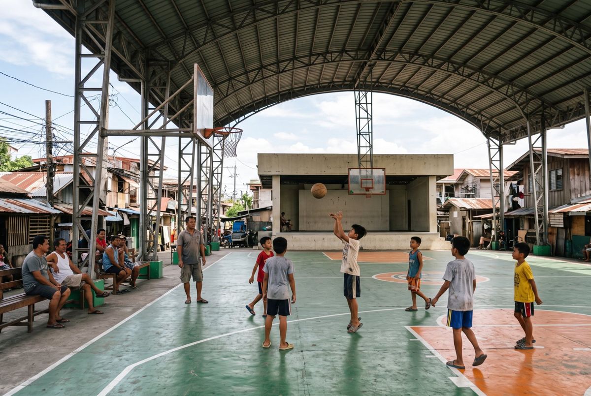 Covered barangay basketball court